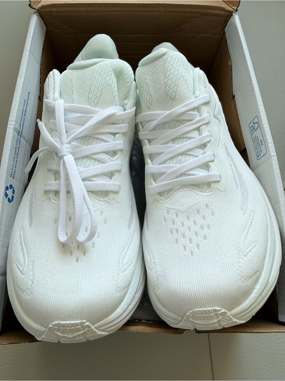 Hoka Men's White Athletic Running Shoes